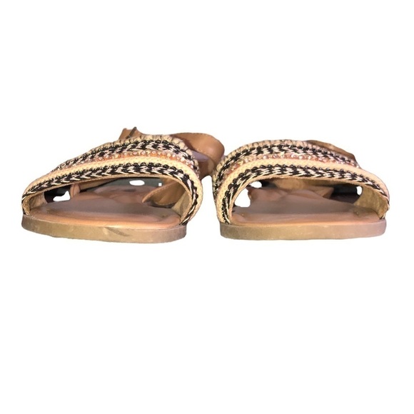 ROCKET DOG Sandals Women's Size 9.5 Brown Boho Shoes Textured Fabric Sequence - Picture 3 of 11